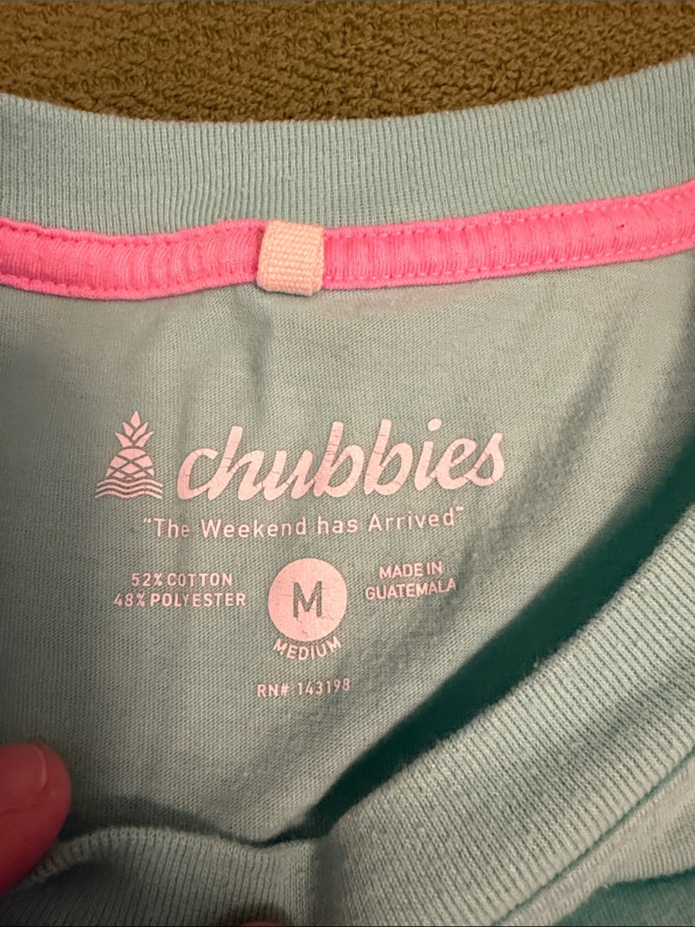 chubbies Light Blue Pocket Tee with Palm Embroidery - Picture 2 of 3